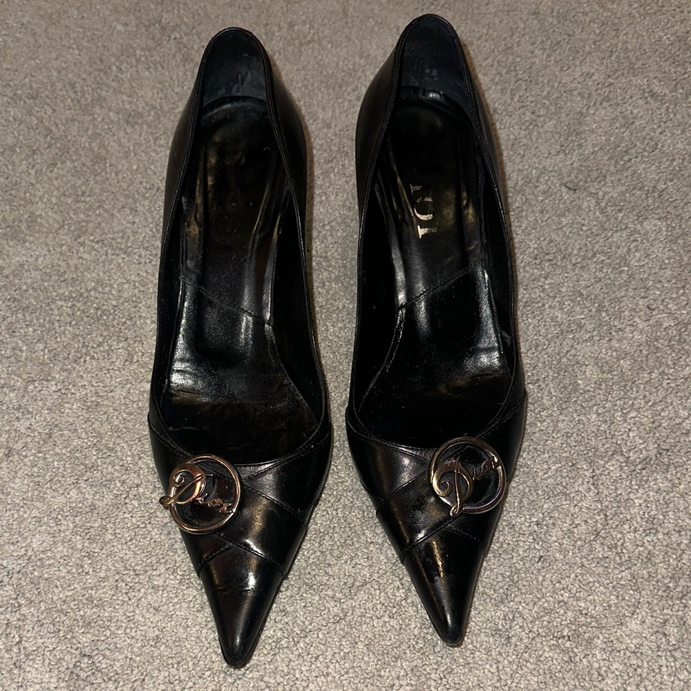 Dior Black Pointed Toe Heels